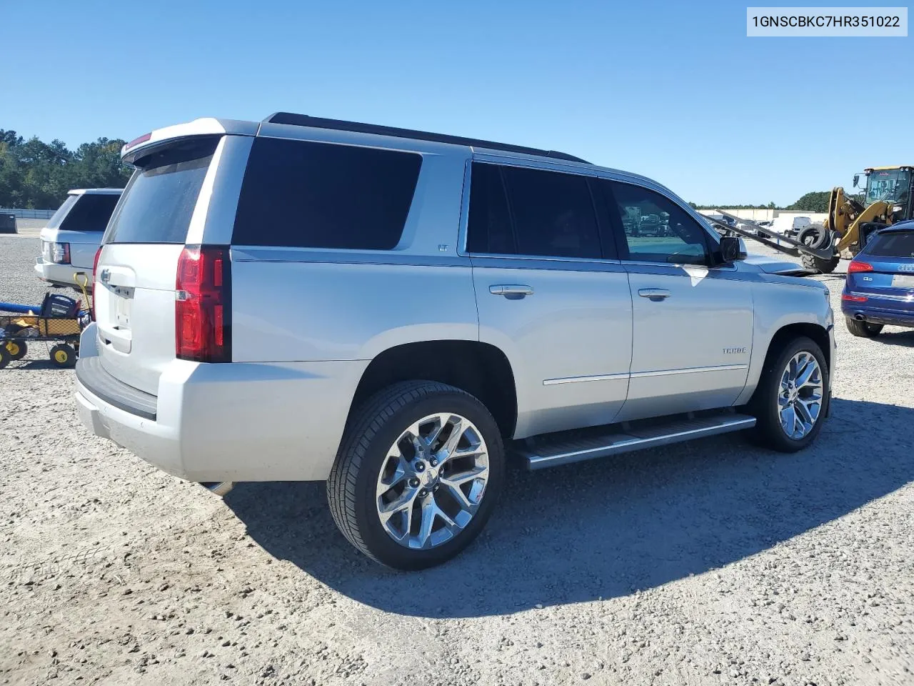 2017 Chevrolet Tahoe C1500 Lt VIN: 1GNSCBKC7HR351022 Lot: 75261594