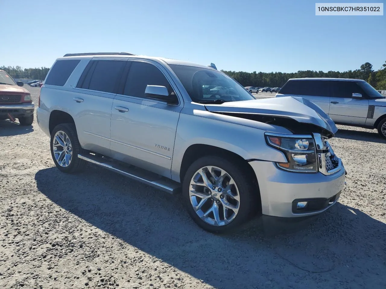 2017 Chevrolet Tahoe C1500 Lt VIN: 1GNSCBKC7HR351022 Lot: 75261594