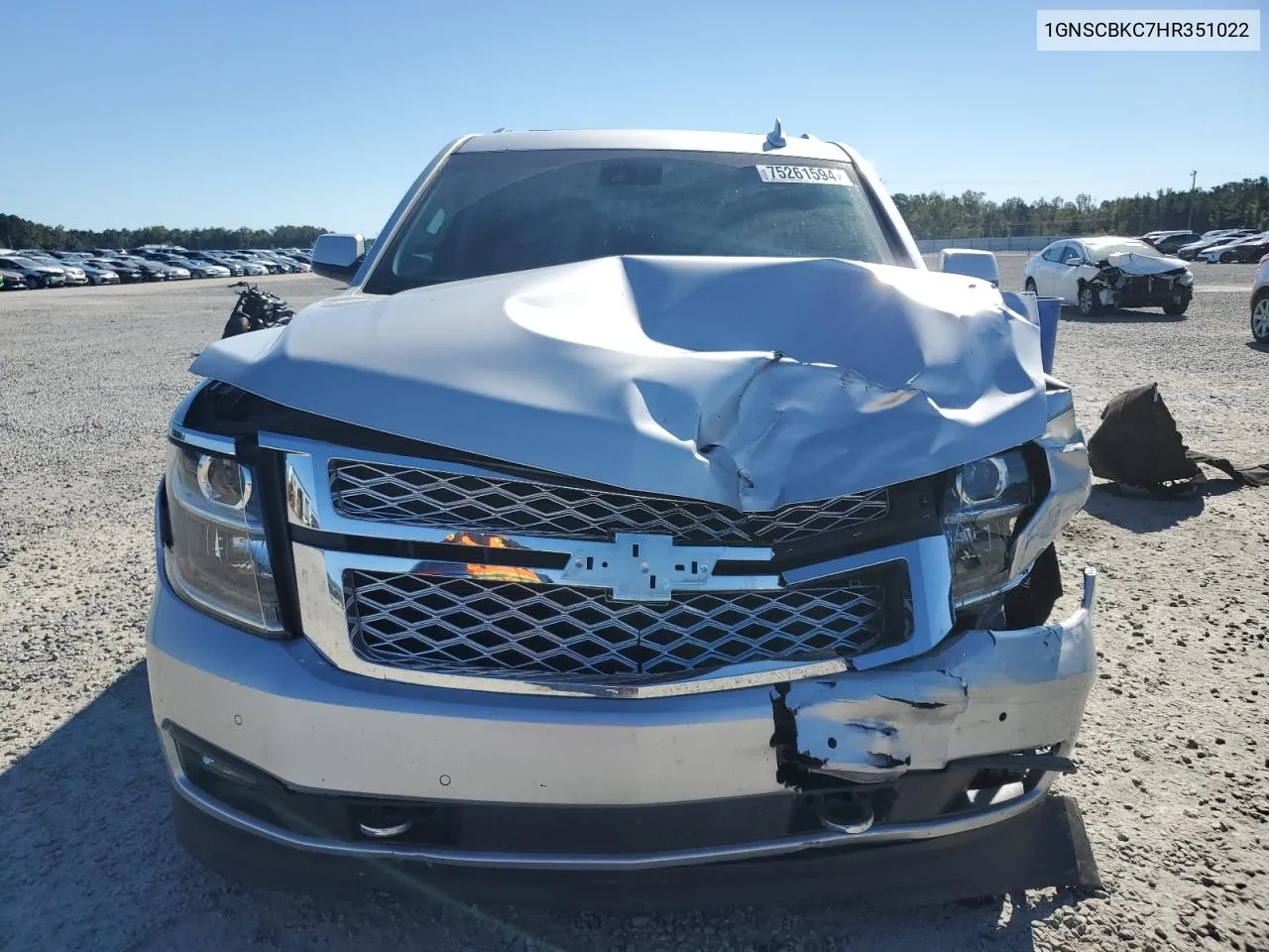 2017 Chevrolet Tahoe C1500 Lt VIN: 1GNSCBKC7HR351022 Lot: 75261594