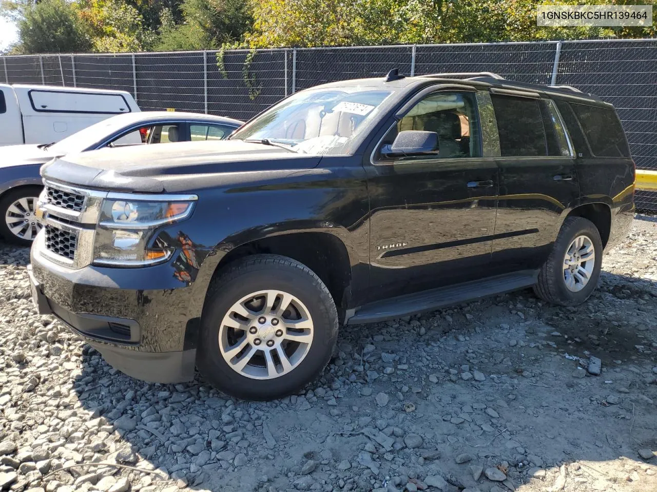 2017 Chevrolet Tahoe K1500 Lt VIN: 1GNSKBKC5HR139464 Lot: 75400674