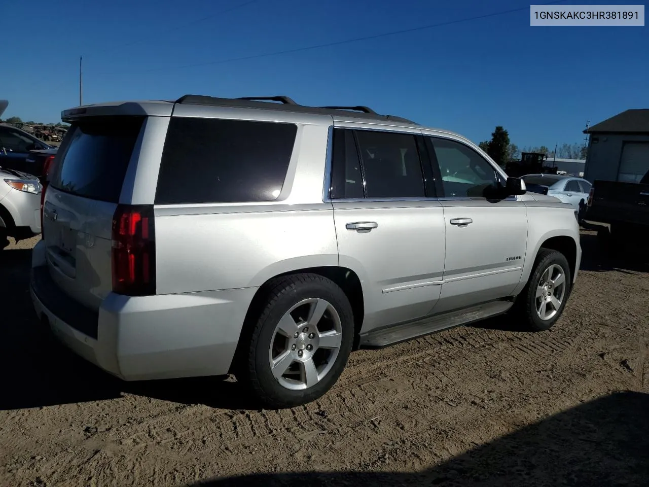 2017 Chevrolet Tahoe K1500 Ls VIN: 1GNSKAKC3HR381891 Lot: 75420884