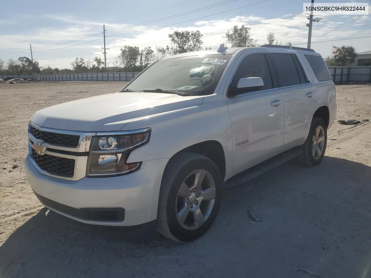 2017 Chevrolet Tahoe C1500 Lt VIN: 1GNSCBKC9HR322444 Lot: 76759374