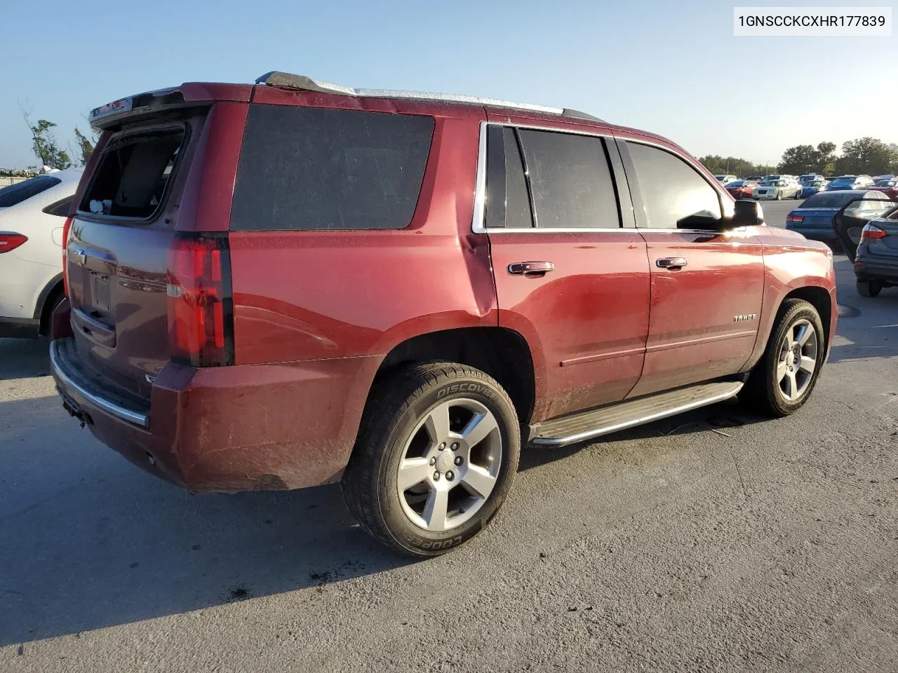 2017 Chevrolet Tahoe C1500 Premier VIN: 1GNSCCKCXHR177839 Lot: 77233474