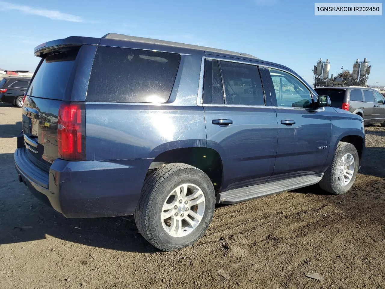 2017 Chevrolet Tahoe K1500 Ls VIN: 1GNSKAKC0HR202450 Lot: 77256034