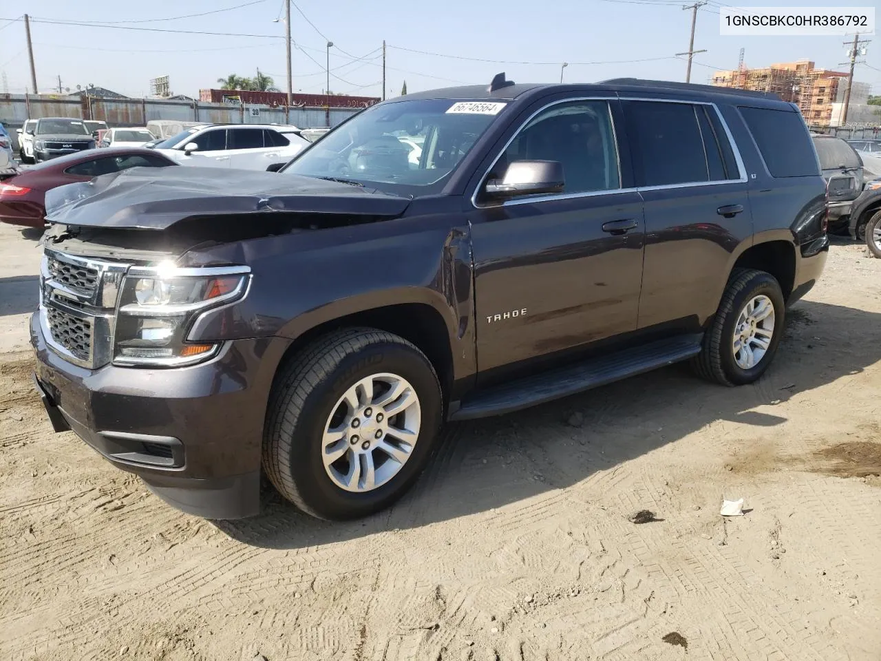 2017 Chevrolet Tahoe C1500 Lt VIN: 1GNSCBKC0HR386792 Lot: 77713804