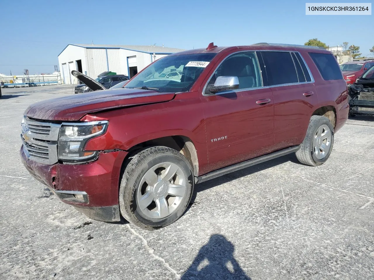 2017 Chevrolet Tahoe K1500 Premier VIN: 1GNSKCKC3HR361264 Lot: 77779944