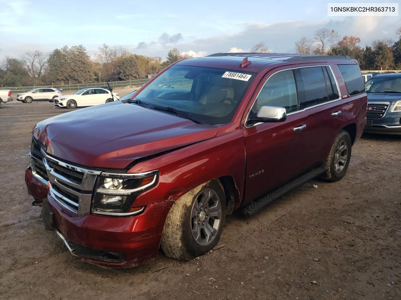 1GNSKBKC2HR363713 2017 Chevrolet Tahoe K1500 Lt