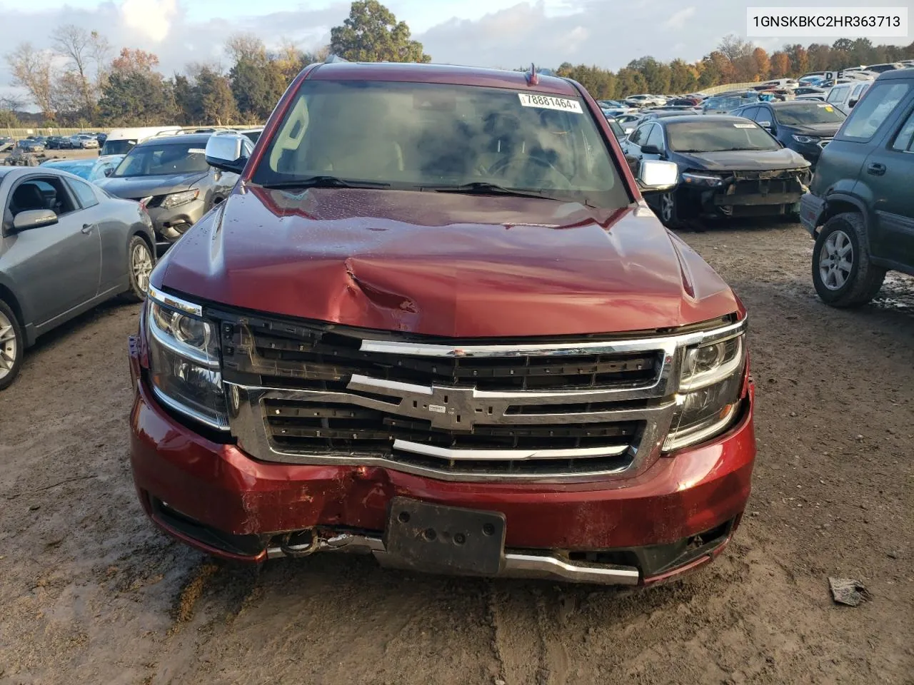 1GNSKBKC2HR363713 2017 Chevrolet Tahoe K1500 Lt