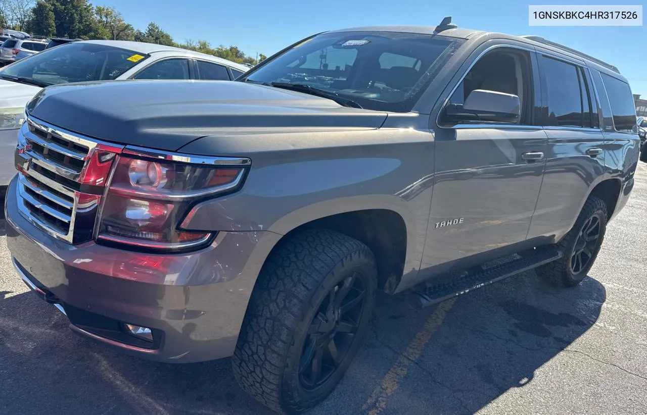 2017 Chevrolet Tahoe K1500 Lt VIN: 1GNSKBKC4HR317526 Lot: 79079204