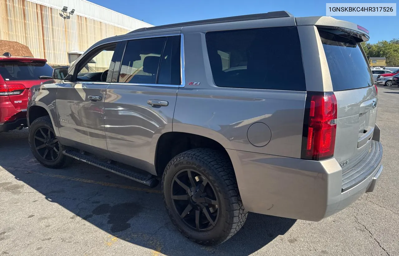 2017 Chevrolet Tahoe K1500 Lt VIN: 1GNSKBKC4HR317526 Lot: 79079204