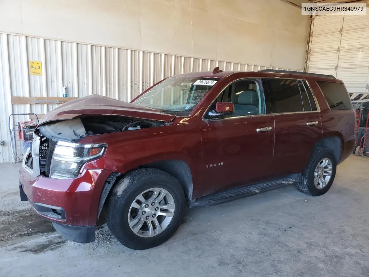 2017 Chevrolet Tahoe C1500 Ls VIN: 1GNSCAEC9HR340979 Lot: 79675674