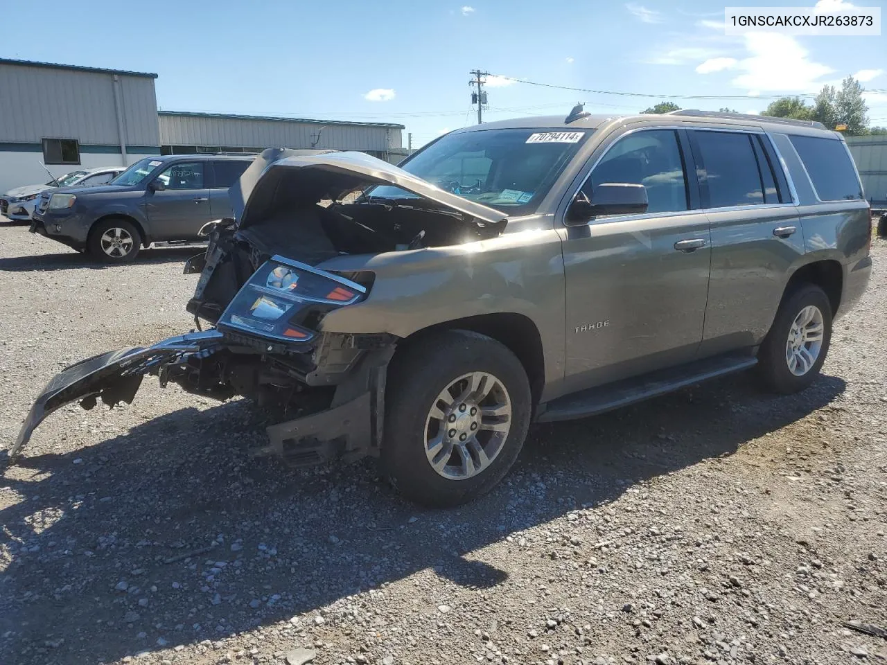 2018 Chevrolet Tahoe C1500 Ls VIN: 1GNSCAKCXJR263873 Lot: 70794114