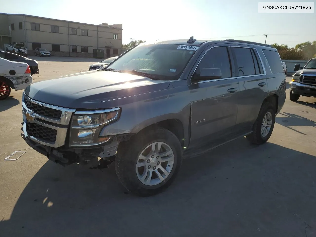 2018 Chevrolet Tahoe C1500 Ls VIN: 1GNSCAKC0JR221826 Lot: 70957464