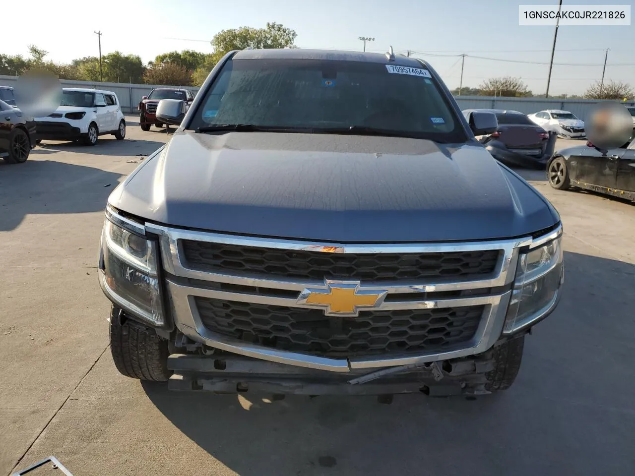 2018 Chevrolet Tahoe C1500 Ls VIN: 1GNSCAKC0JR221826 Lot: 70957464