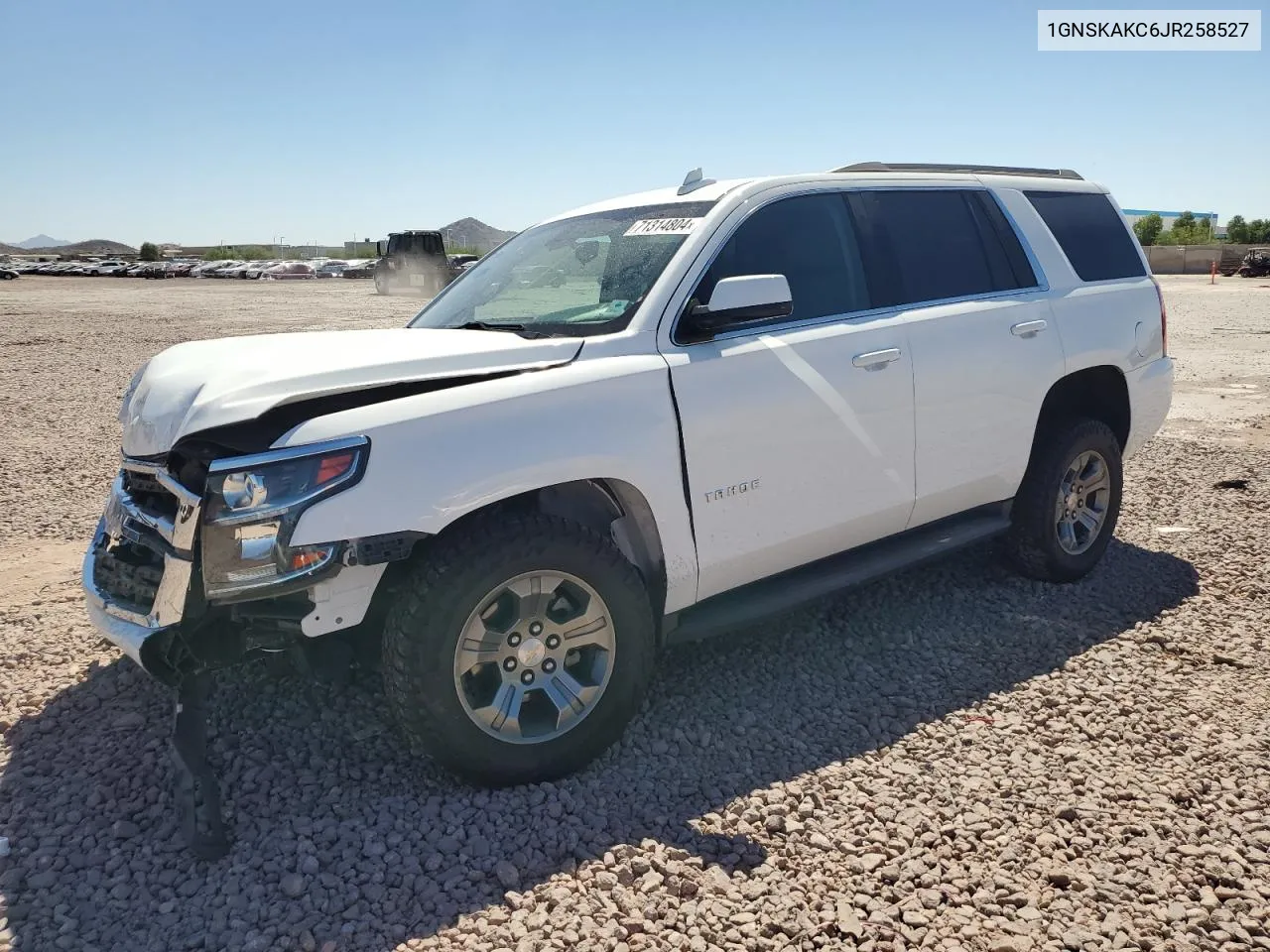 2018 Chevrolet Tahoe K1500 Ls VIN: 1GNSKAKC6JR258527 Lot: 71314804