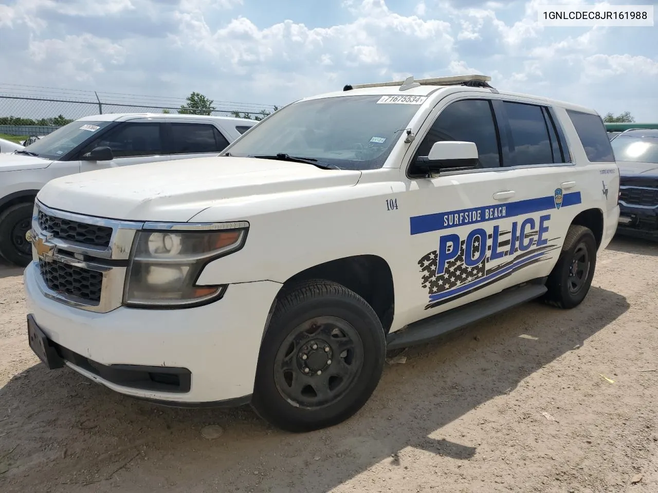 1GNLCDEC8JR161988 2018 Chevrolet Tahoe Police