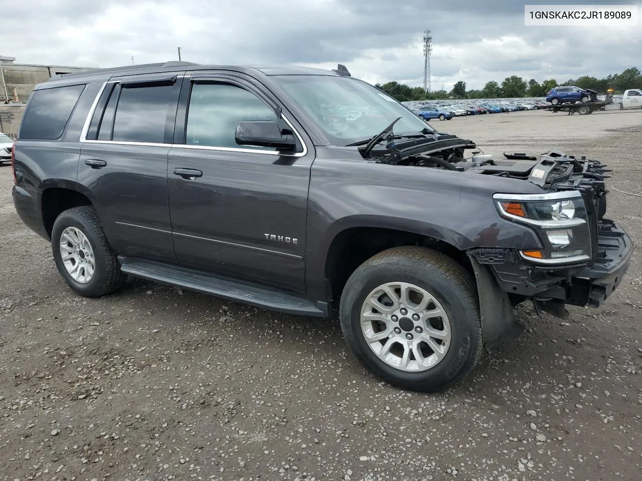 2018 Chevrolet Tahoe K1500 Ls VIN: 1GNSKAKC2JR189089 Lot: 71687374