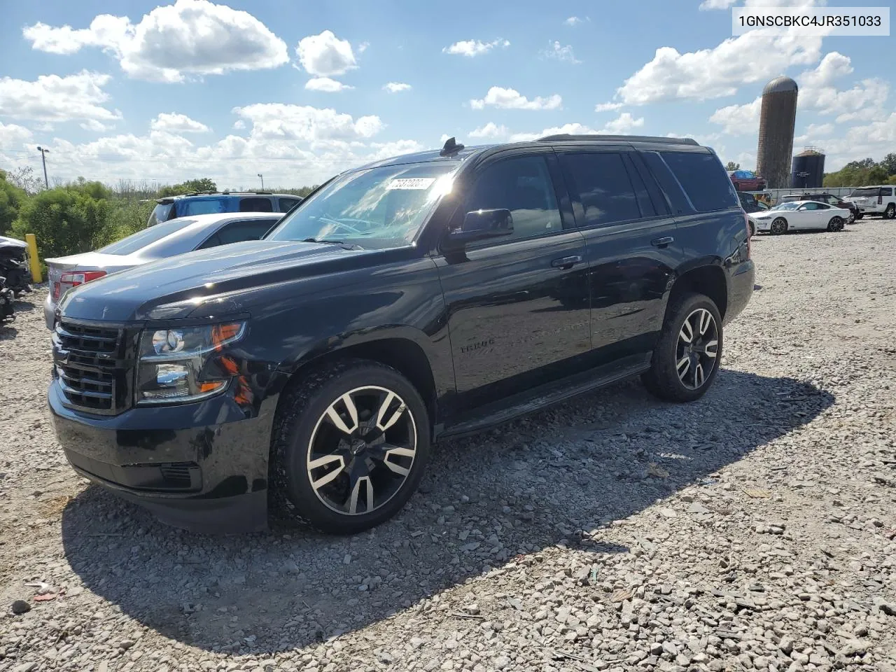 2018 Chevrolet Tahoe C1500 Lt VIN: 1GNSCBKC4JR351033 Lot: 72370204