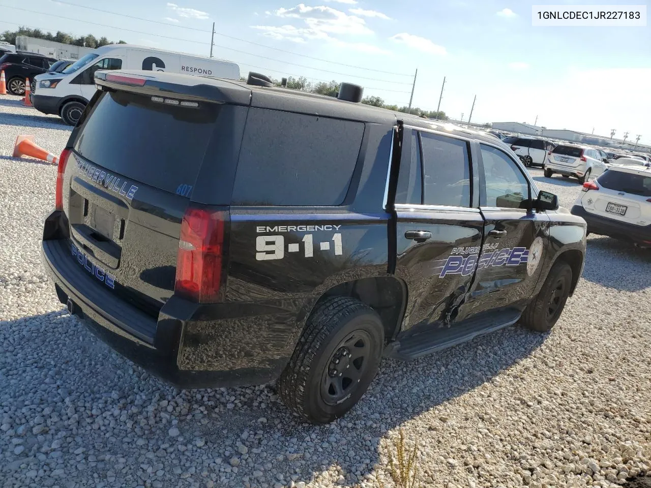 2018 Chevrolet Tahoe Police VIN: 1GNLCDEC1JR227183 Lot: 73794394