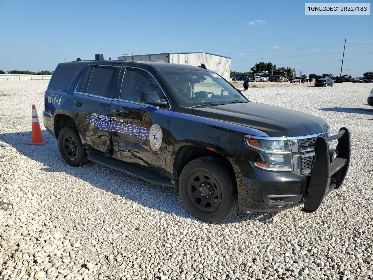 2018 Chevrolet Tahoe Police VIN: 1GNLCDEC1JR227183 Lot: 73794394