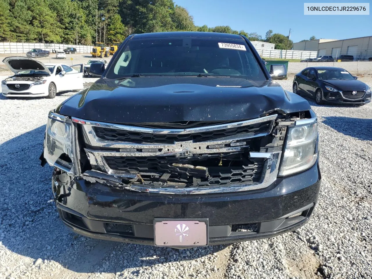 2018 Chevrolet Tahoe Police VIN: 1GNLCDEC1JR229676 Lot: 73955834