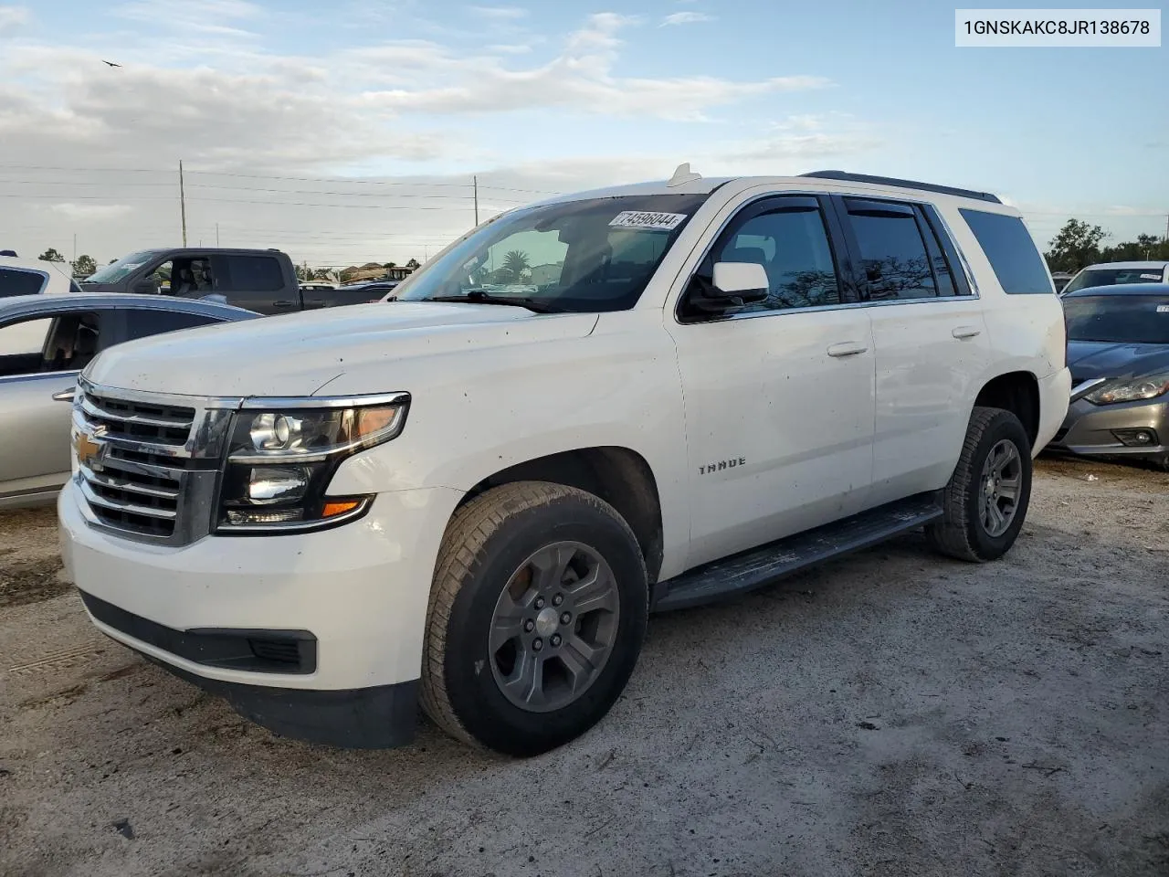 2018 Chevrolet Tahoe K1500 Ls VIN: 1GNSKAKC8JR138678 Lot: 74596044