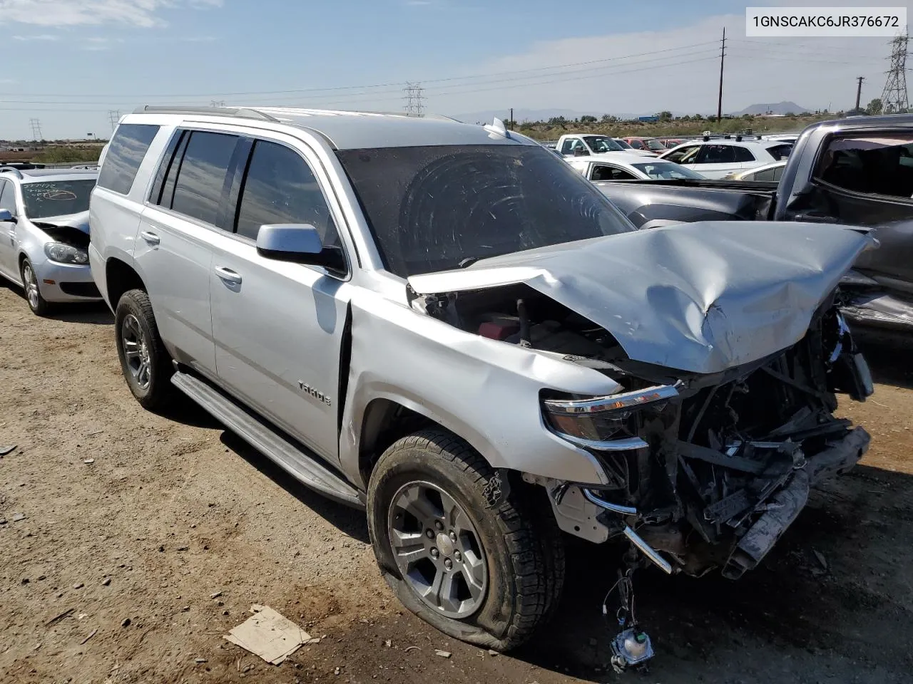 2018 Chevrolet Tahoe C1500 Ls VIN: 1GNSCAKC6JR376672 Lot: 74823734