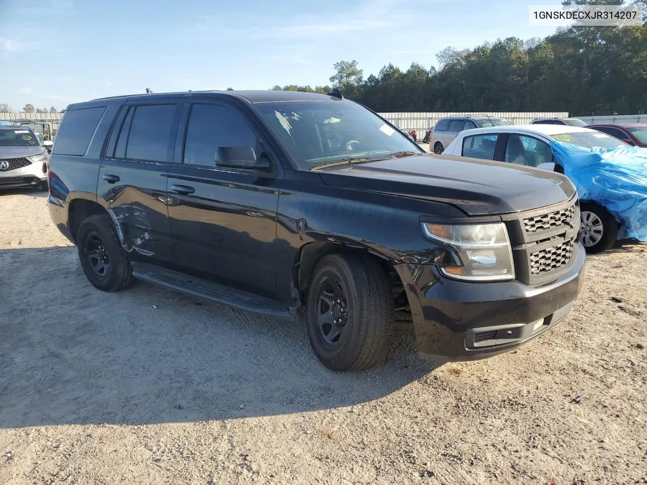 2018 Chevrolet Tahoe Police VIN: 1GNSKDECXJR314207 Lot: 81006084