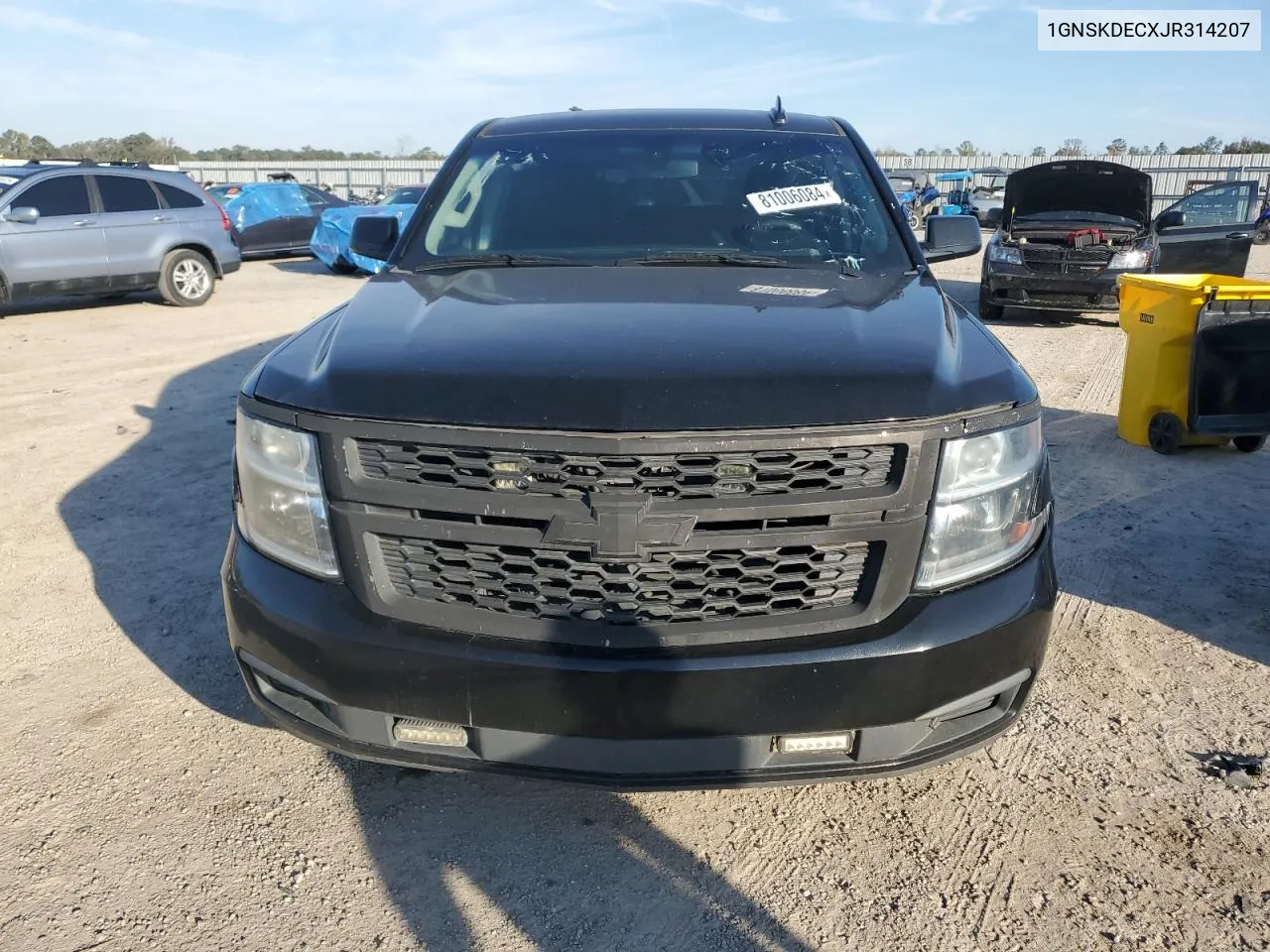 2018 Chevrolet Tahoe Police VIN: 1GNSKDECXJR314207 Lot: 81006084