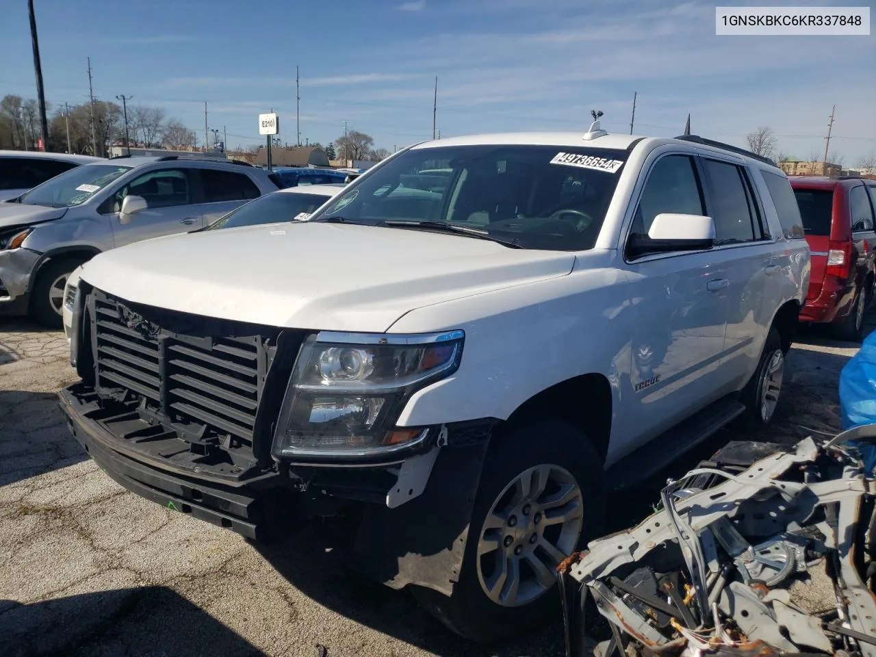 2019 Chevrolet Tahoe K1500 Lt VIN: 1GNSKBKC6KR337848 Lot: 49736654