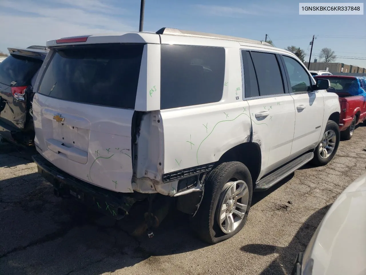 2019 Chevrolet Tahoe K1500 Lt VIN: 1GNSKBKC6KR337848 Lot: 49736654