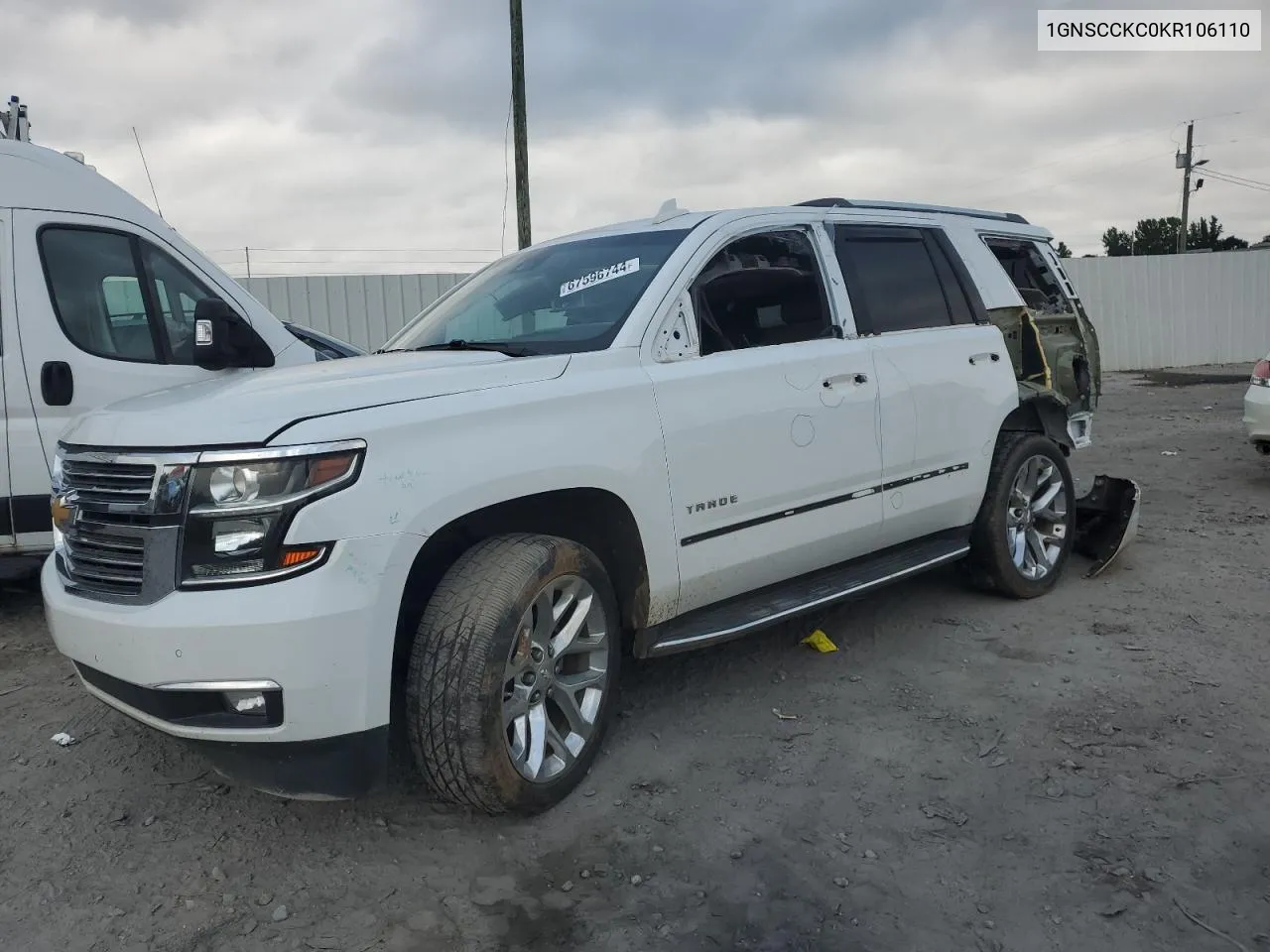 2019 Chevrolet Tahoe C1500 Premier VIN: 1GNSCCKC0KR106110 Lot: 67596744