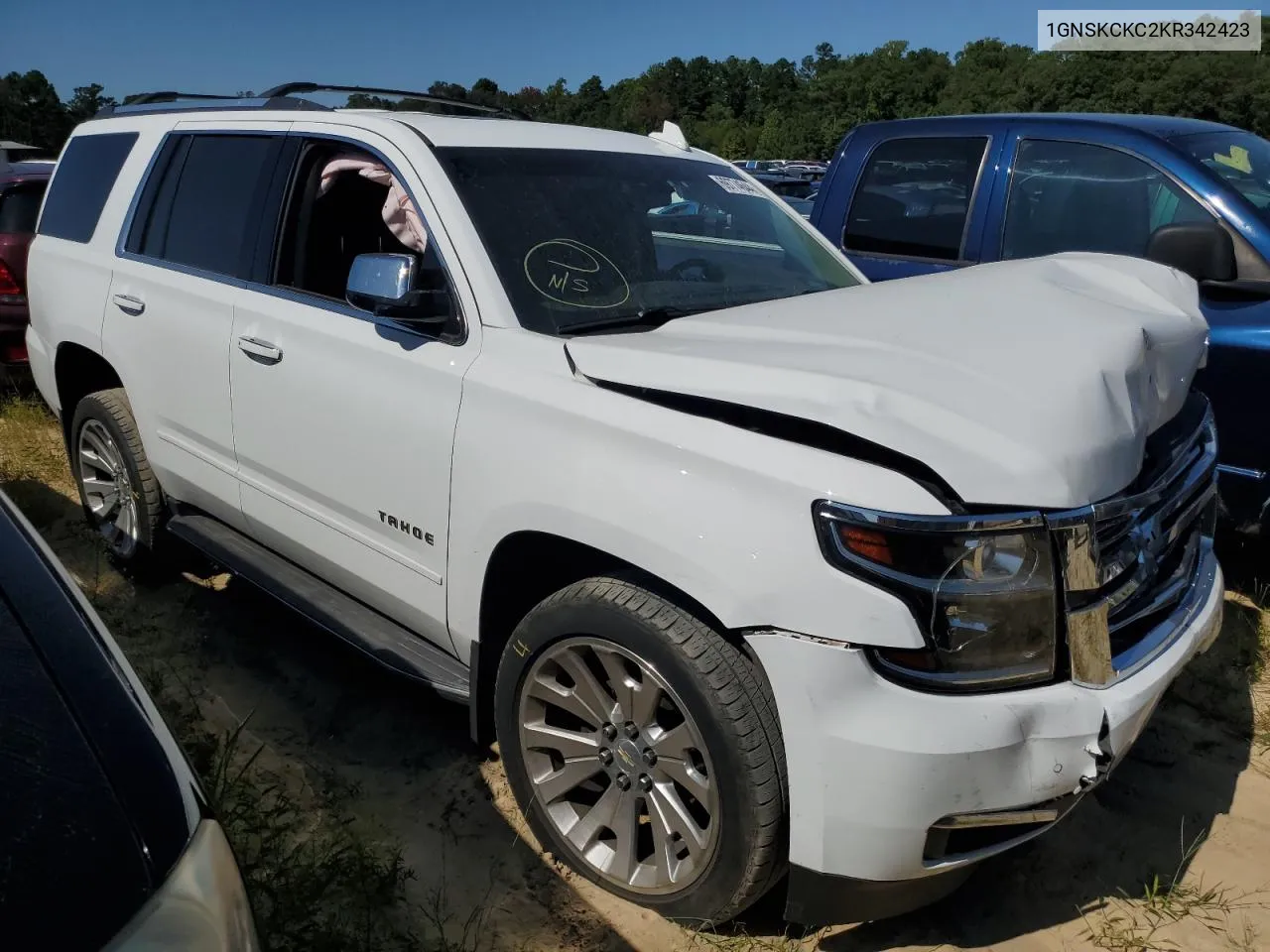 2019 Chevrolet Tahoe K1500 Premier VIN: 1GNSKCKC2KR342423 Lot: 69774644