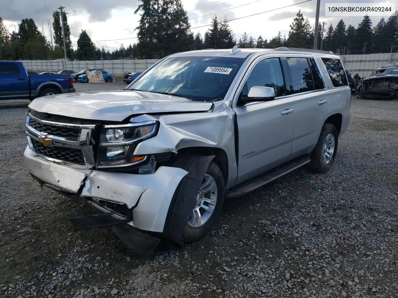 2019 Chevrolet Tahoe K1500 Lt VIN: 1GNSKBKC6KR409244 Lot: 71089954