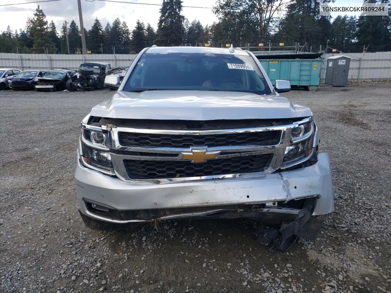 2019 Chevrolet Tahoe K1500 Lt VIN: 1GNSKBKC6KR409244 Lot: 71089954