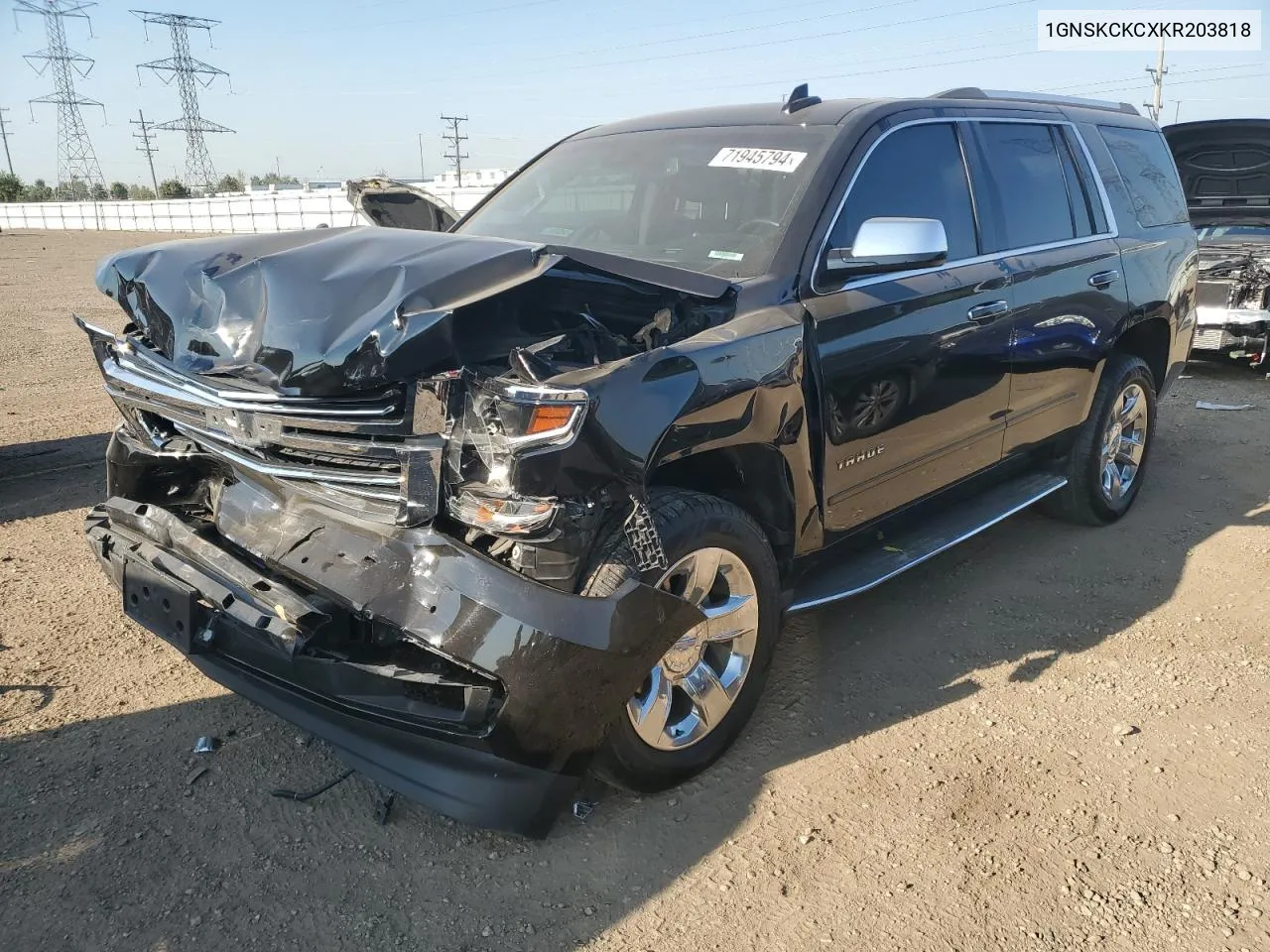 2019 Chevrolet Tahoe K1500 Premier VIN: 1GNSKCKCXKR203818 Lot: 71945794