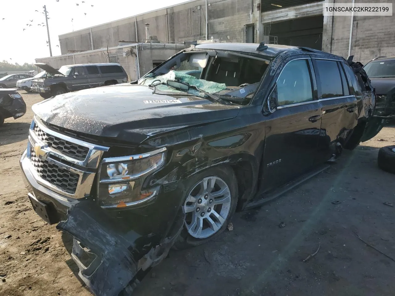 2019 Chevrolet Tahoe C1500 Ls VIN: 1GNSCAKC2KR222199 Lot: 72525754