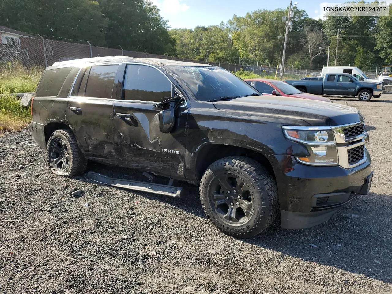 2019 Chevrolet Tahoe K1500 Ls VIN: 1GNSKAKC7KR124787 Lot: 73983724