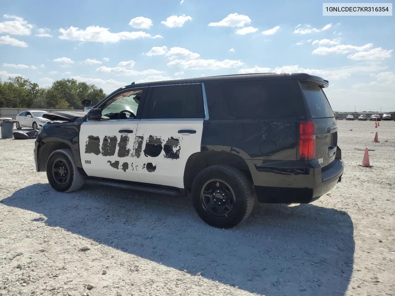 1GNLCDEC7KR316354 2019 Chevrolet Tahoe Police