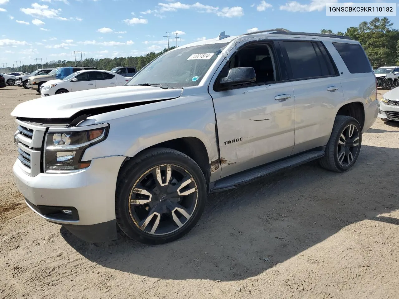 2019 Chevrolet Tahoe C1500 Lt VIN: 1GNSCBKC9KR110182 Lot: 74024874