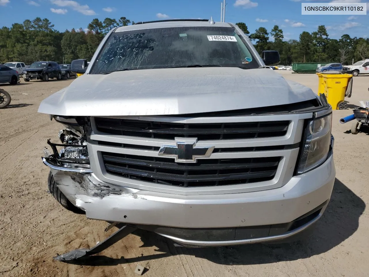 2019 Chevrolet Tahoe C1500 Lt VIN: 1GNSCBKC9KR110182 Lot: 74024874