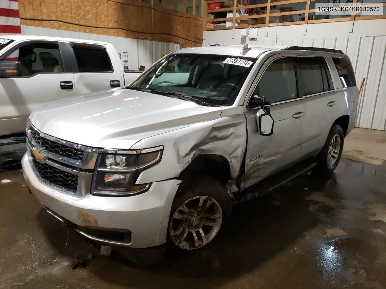 2019 Chevrolet Tahoe K1500 Lt VIN: 1GNSKBKC4KR380570 Lot: 74383124