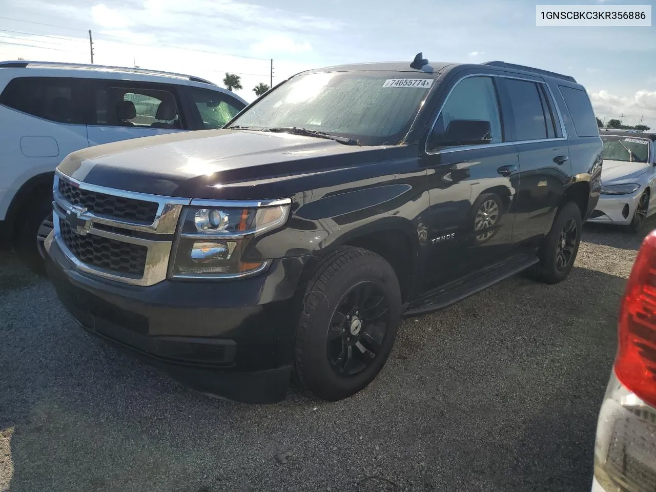 2019 Chevrolet Tahoe C1500 Lt VIN: 1GNSCBKC3KR356886 Lot: 74655774