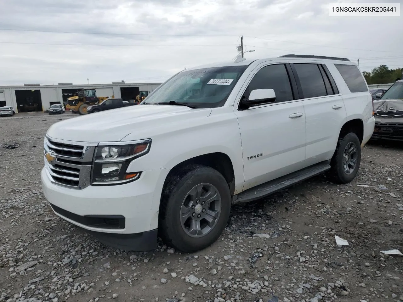 2019 Chevrolet Tahoe C1500 Ls VIN: 1GNSCAKC8KR205441 Lot: 74775334