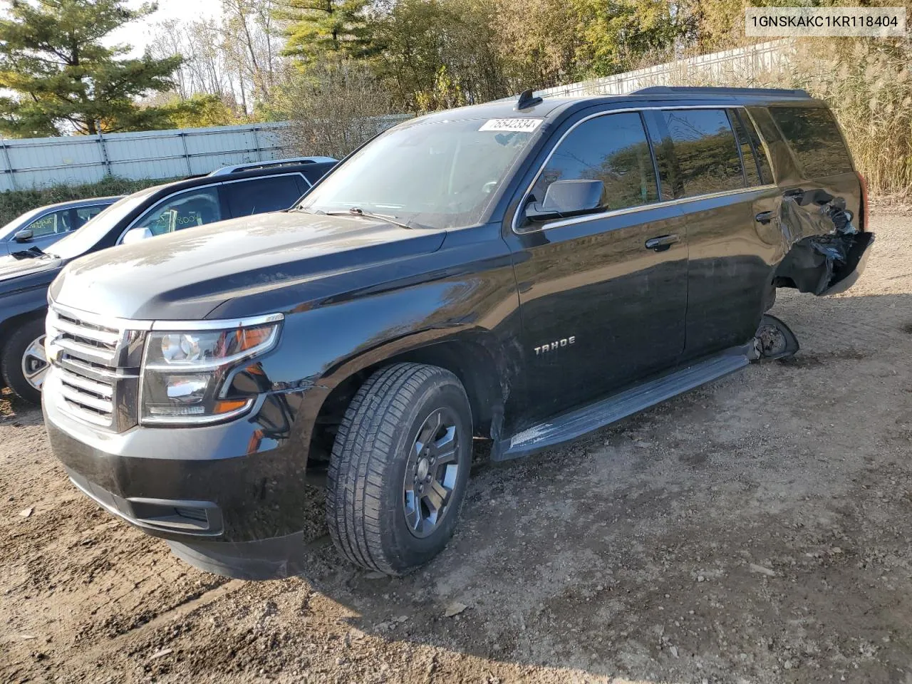 2019 Chevrolet Tahoe K1500 Ls VIN: 1GNSKAKC1KR118404 Lot: 76542334