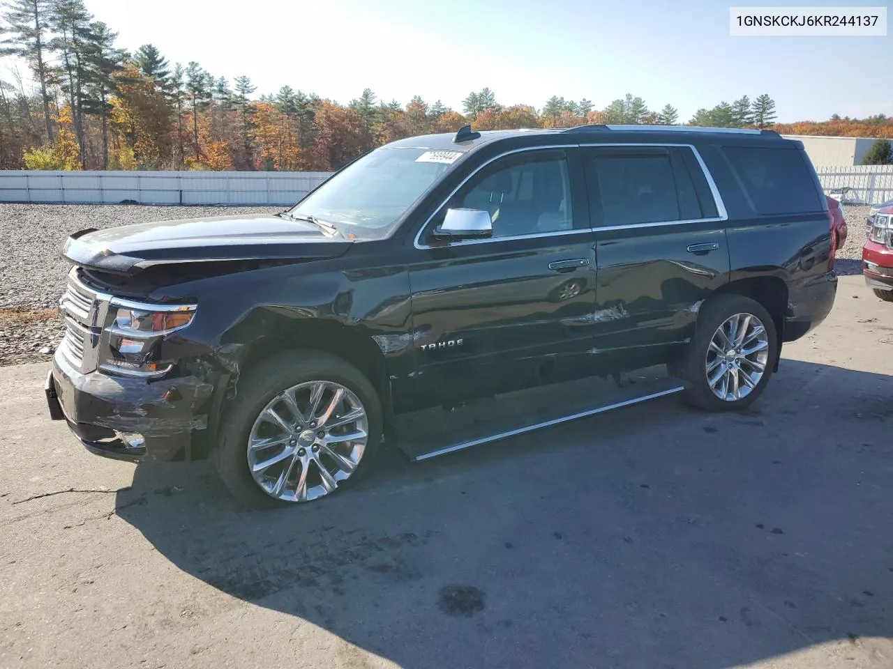 2019 Chevrolet Tahoe K1500 Premier VIN: 1GNSKCKJ6KR244137 Lot: 77699944