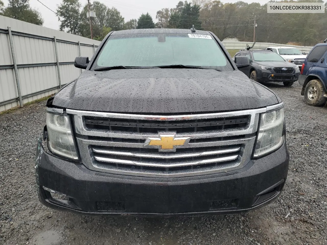 2019 Chevrolet Tahoe Police VIN: 1GNLCDEC0KR383331 Lot: 78184194