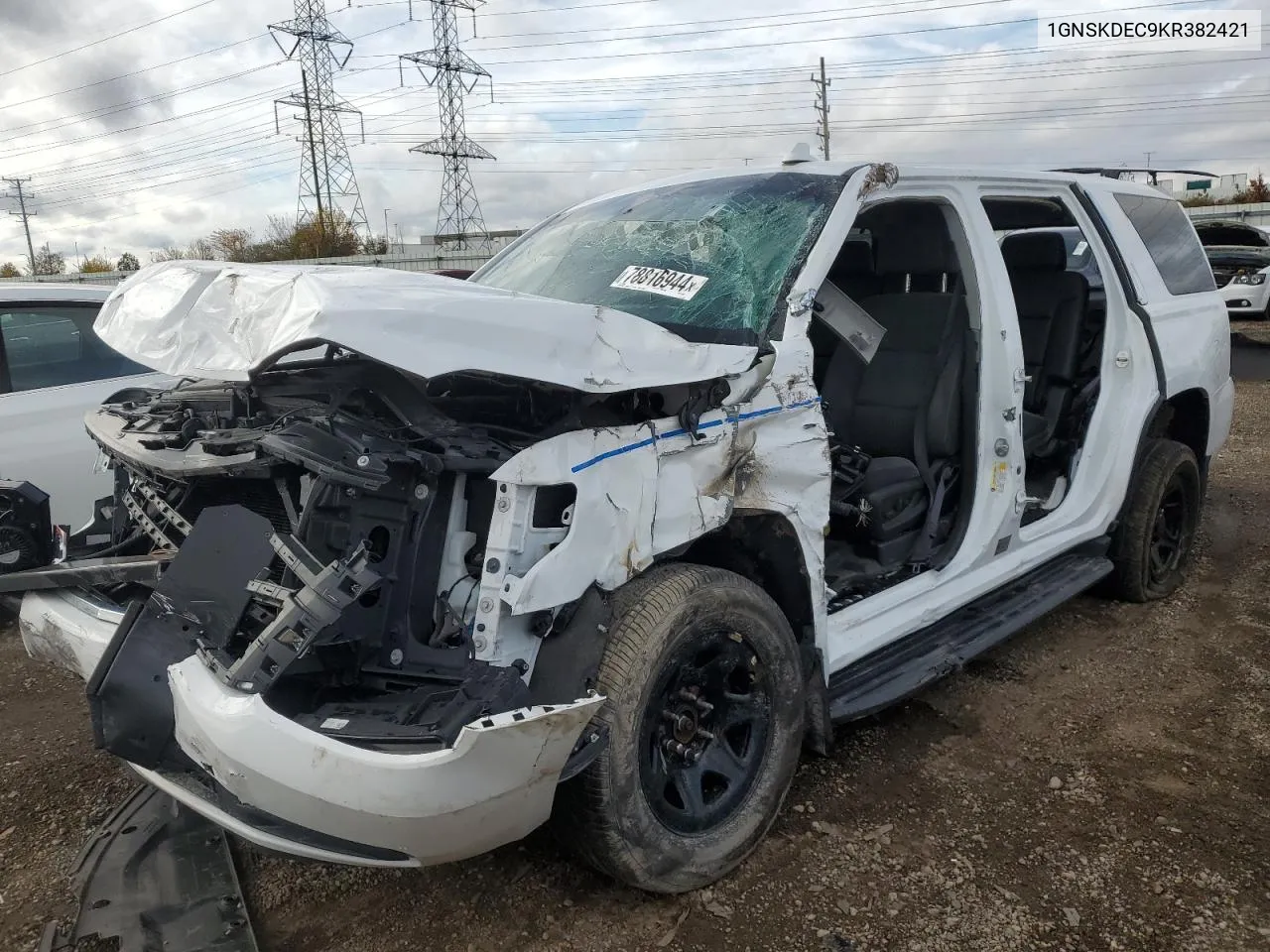 2019 Chevrolet Tahoe Police VIN: 1GNSKDEC9KR382421 Lot: 78816944