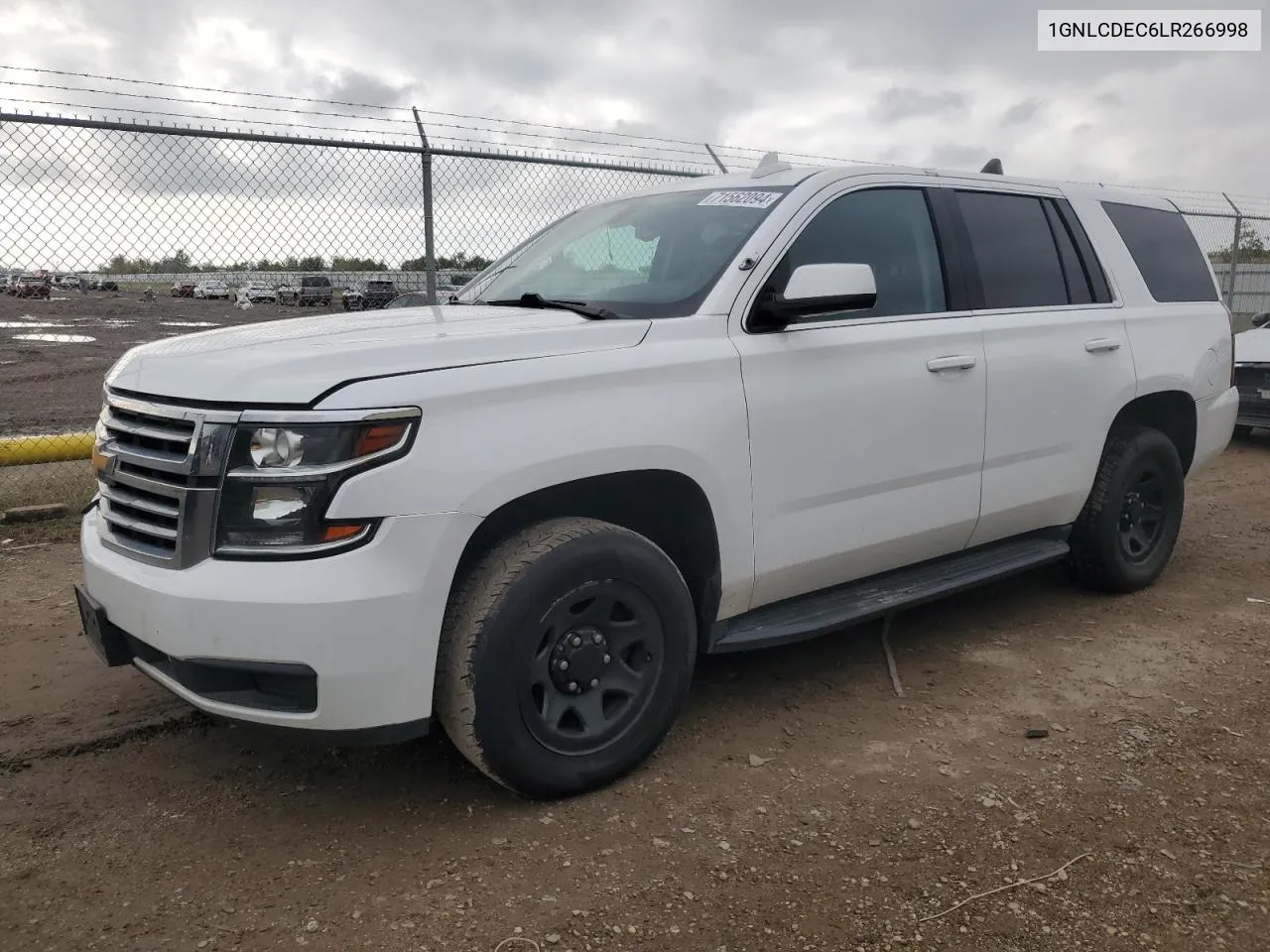 2020 Chevrolet Tahoe Police VIN: 1GNLCDEC6LR266998 Lot: 71562094