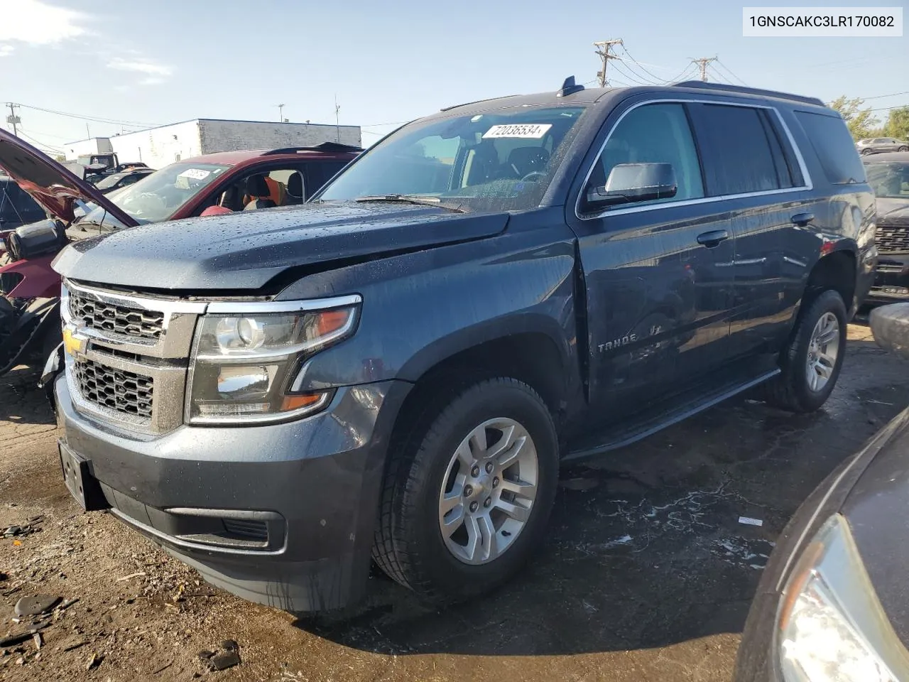 2020 Chevrolet Tahoe C1500 Ls VIN: 1GNSCAKC3LR170082 Lot: 72036534